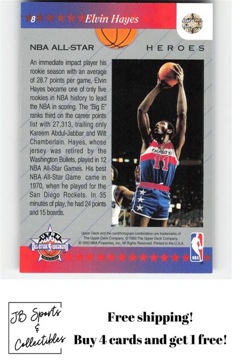 1992 93 Upper Deck NBA All Stars Elvin Hayes 8 EBay