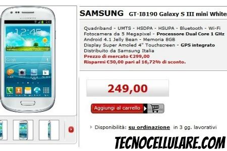 Samsung Galaxy S3 Mini In Super Offerta Disponibile Da Media World Al