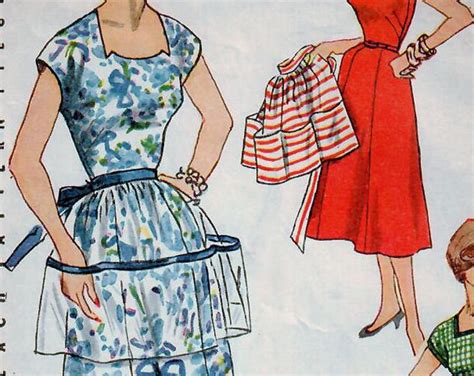 1950s Simplicity 4479 Vintage Sewing Pattern Misses One Yard Apron