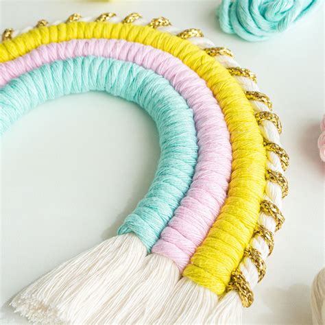 Kit Macram Diy Arco Ris Macrame Tutoriel Tutoriel Kit De Bricolage