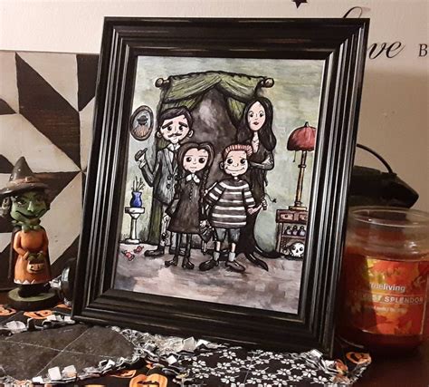 The Addams Family Halloween Art Print Halloween Art | Etsy