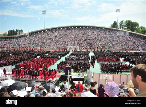 Graduation Ceremony Cornell University Commencement Baseball Stadium