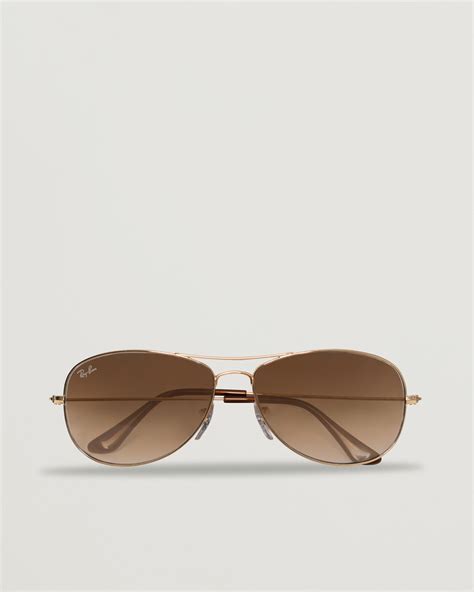 Ray Ban Rb3362 Cockpit Metal Sunglasses Gold Brown Herr Care Of Carl