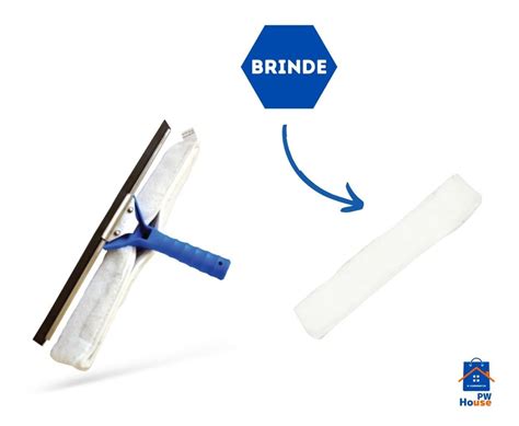 Rodo Combinado Limpa Vidro Bralimpia Cm Brinde Refil Frete Gr Tis