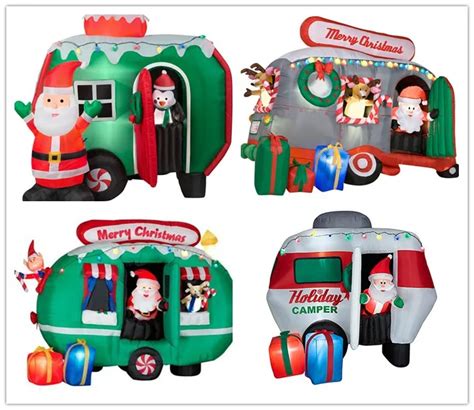 Christmas Inflatable Santa In Rv Campers Inflatable Santa With Camper