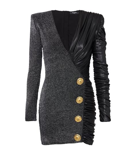 Womens Balmain Black Two Tone Blazer Dress Harrods UK