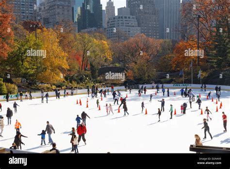 New York Central Park Ice Skating Stock Photo Alamy