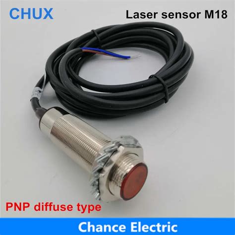 Pcs M Laser Sensor V Visible Diffuse Infrared Sensor Switch Pnp