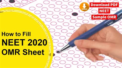 Tips To Fill Neet 2020 Omr Sheet Fast Download Neet Omr Sample Pdf