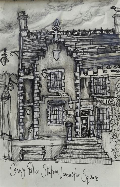 Police Station Sketch at PaintingValley.com | Explore collection of ...