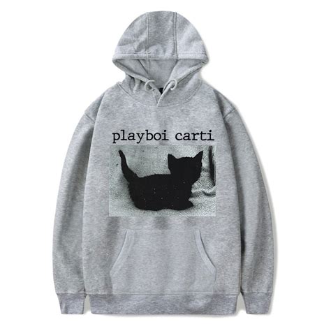 Playboi Carti Hoodie Black Cat Sweatshirt Unisex Pullover Manwoman Hip