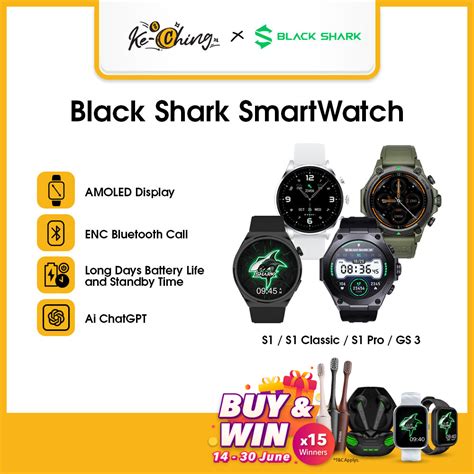 Black Shark SmartWatch GS3 S1 S1 Classic S1 Pro Bluetooth Jam Digital