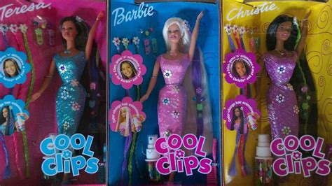 Cool Clips Barbie Doll Christie Teresa Lot Of 3 Is A 1999 Mattel