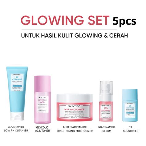 Skintific Paket Glowing Untuk Mencerahkan Wajah Harga Promo Paket