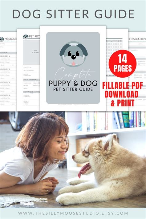 Dog Sitter Guide Fillable And Printable Pdf Puppy Pet Sitter Notes