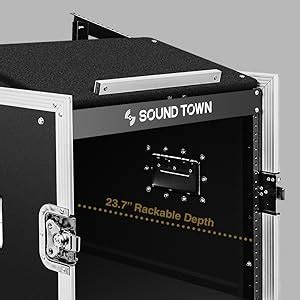 Sound Town Enhanced Thickness 1 2 12mm Plywood 8U Audio Rack Road