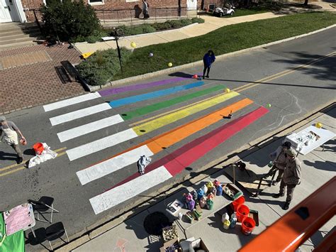 Umd Dots Students Paint Crosswalks To Raise Awareness For Pedestrian