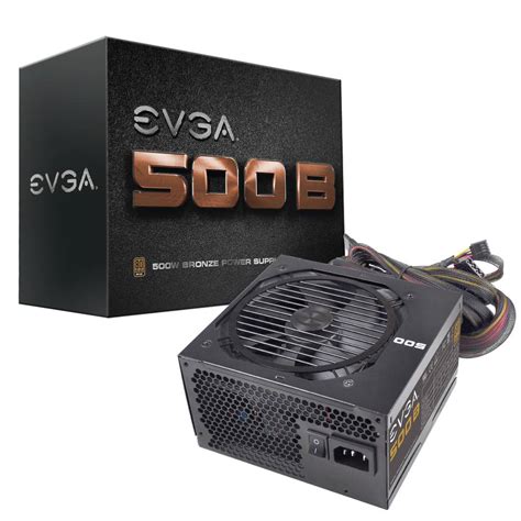 Fuente De Poder EVGA 500W 500 B1 Certificada 80 Plus Bronze SP Digital