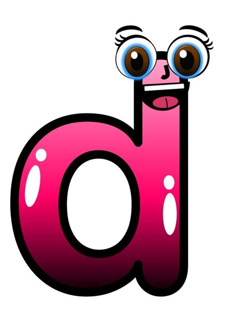 Small Letter D Clip Art With Face Cute Alphabet Letter D Clip Art For