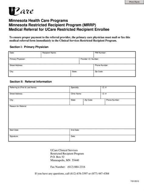 Free Medical Referral Fill Online Printable Fillable Blank Doctor