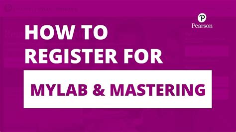 How To Register For MyLab And Mastering Without An LMS YouTube