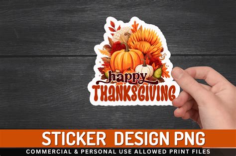 Happy Thanksgiving Stickers Design Graphic By Regulrcrative · Creative