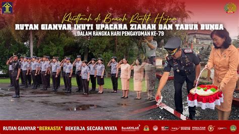 Khidmat Di Bawah Rintik Hujan Rutan Gianyar Ikuti Upacara Ziarah Tabur