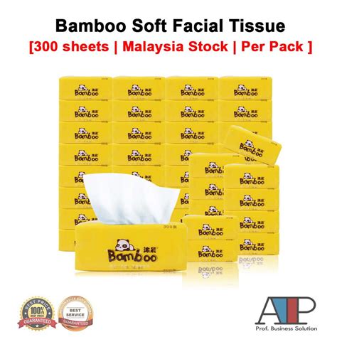 Bamboo Soft Facial Tissue Paper 300pcs Per Pack | Shopee Malaysia