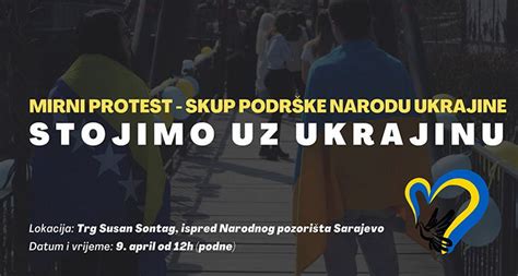 Stojimo uz Ukrajinu U Sarajevu najavljen veliki skup podrške