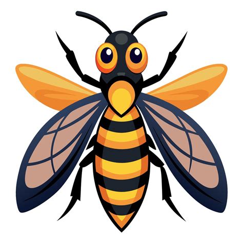 Cicada Killer Wasp bug screams kawaii 48575454 Vector Art at Vecteezy