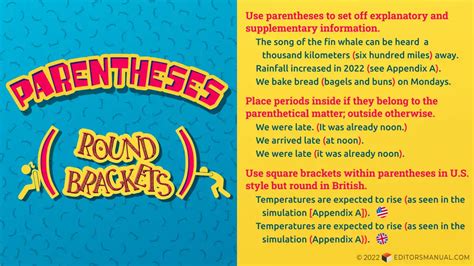 Parentheses Round Brackets In Text The Editors Manual