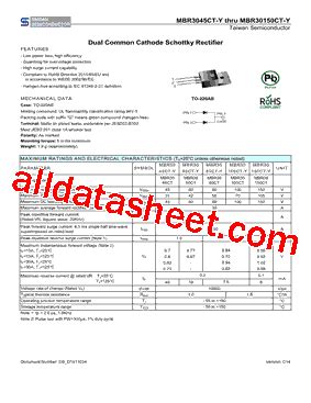 Mbr Ct Y Datasheet Pdf Taiwan Semiconductor Company Ltd