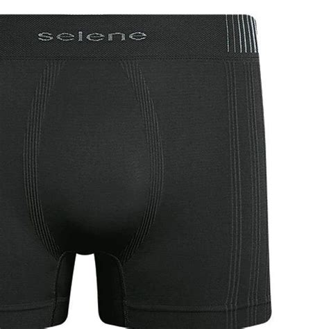 Cueca Boxer Selene Sem Costuras Preto Preto