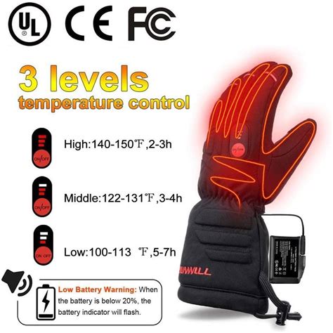 Sunwill Thick Unisex Electric Rechargeable Heated Gloves For Cycling