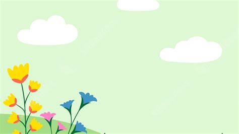 Flower Funny Green Garden Week Cute Powerpoint Background For Free