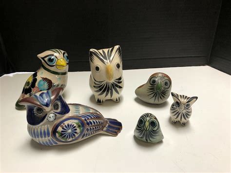 Tonala Mexico Owls Figurine Ken Edwards Era Mexican Pottery 6 Etsy