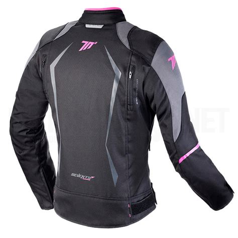 Chaqueta Seventy Sd Jr Invierno Racing Mujer Negra Rosa