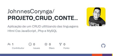 Github Johnnescorynga Projeto Crud Conteiner Aplica O De Um Crud