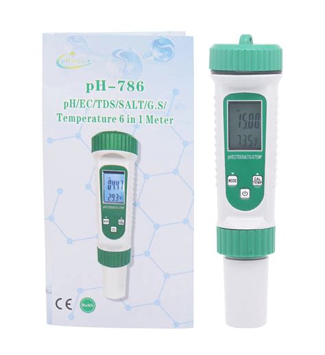 Tester Profesional PH 786 Multimetru 6 In1 PH EC TDS Salt S G TEMP