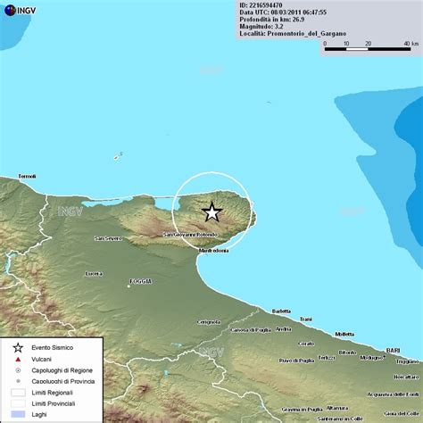 Scossa Di Terremoto Sul Promontorio Del Gargano Cronaca News San