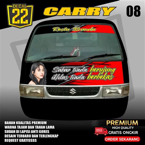 Jual STIKER DECAL KABIN DEPAN CARRY PICK UP KODE 08 Podo Shopee Indonesia