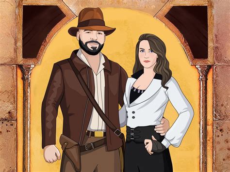 Indiana Jones Fan Art Style Custom Portrait – Sock+Key