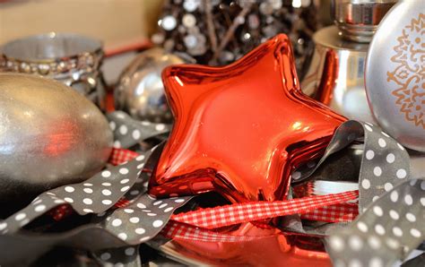 kostenlose bild stern dekoration band kariert weihnachten