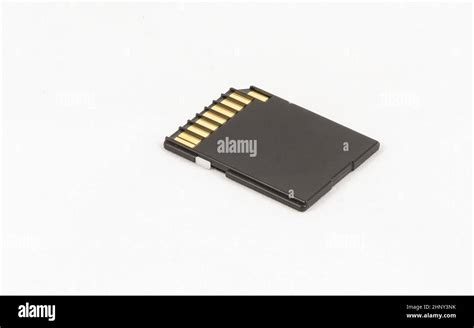 Black Unbranded Memory Sd Card Isolated On White Background Stock