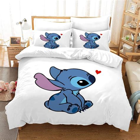 Wfklll Disney Lilo Stitch Housse De Couette Pi Ces Parure De Lit