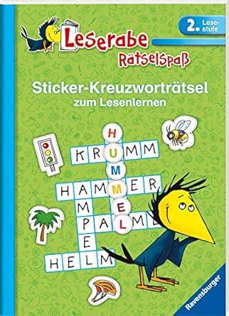 Leserabe Sticker Kreuzwortr Tsel Zum Lesenlernen Lesestufe Gr N