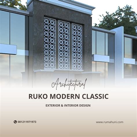 Jual Desain Ruko Klasik Modern 3 Lantai 16,35m x 24m (denah, Tampak2D ...