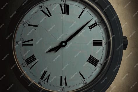 Premium Photo Time Reversal Clock Face With Backward Hands