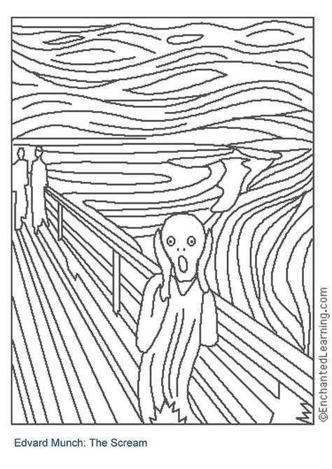 Coloring Page The Scream - Free printables - Img 3203