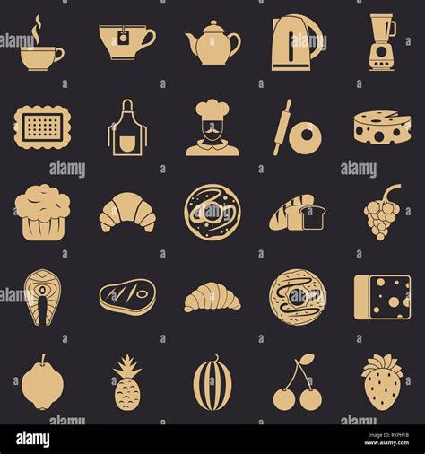 Edible Icons Set Simple Style Stock Vector Image And Art Alamy